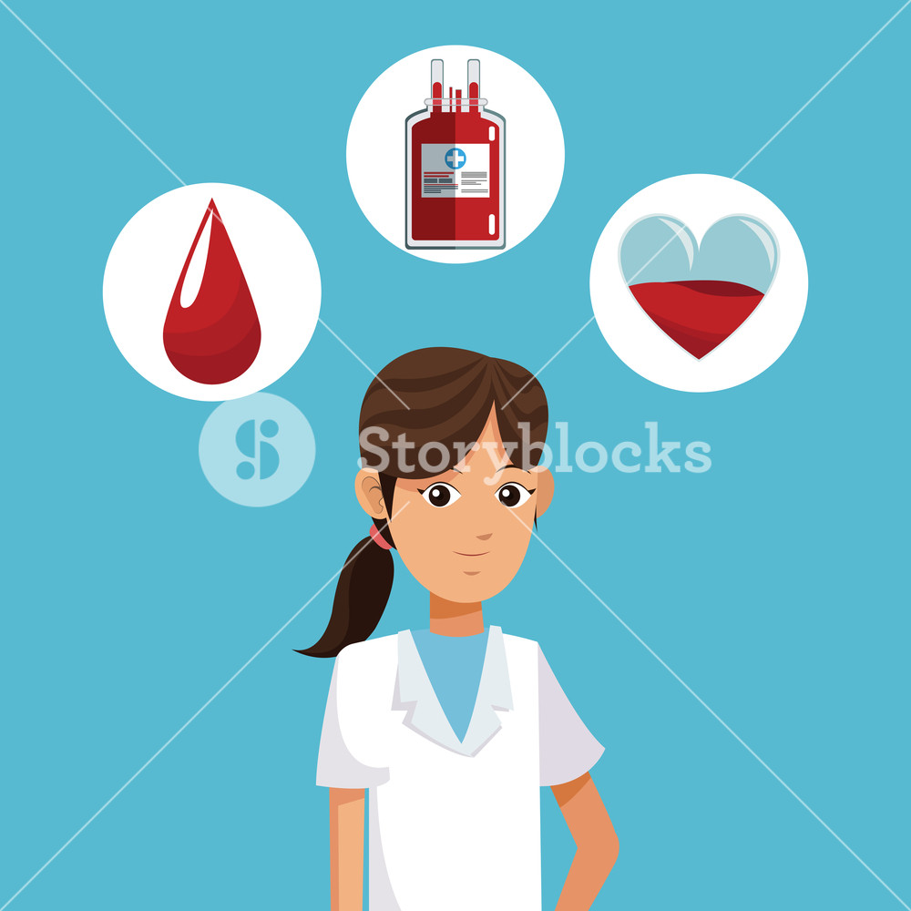Paramedic And Blood Donation Campaign Vector Illustration Graphic 1000x1000 Paramedic And Blood Donation Campaign Vector Illustration Graphic