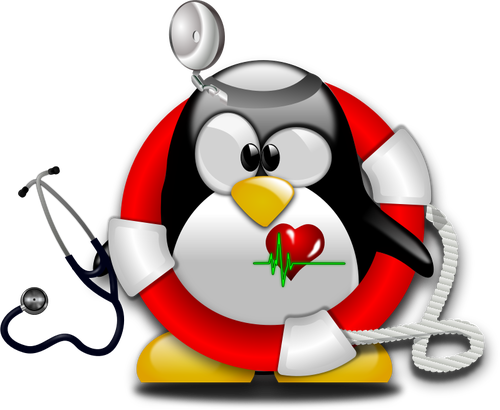 Tux Emergency Paramedic Vector Illustration 500x410 Tux Emergency Paramedic Vector Illustration