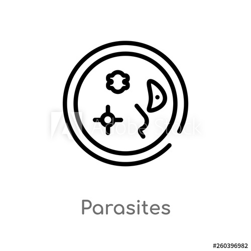 500x500 Outline Parasites Vector Icon Isolated Black Simple Line Element