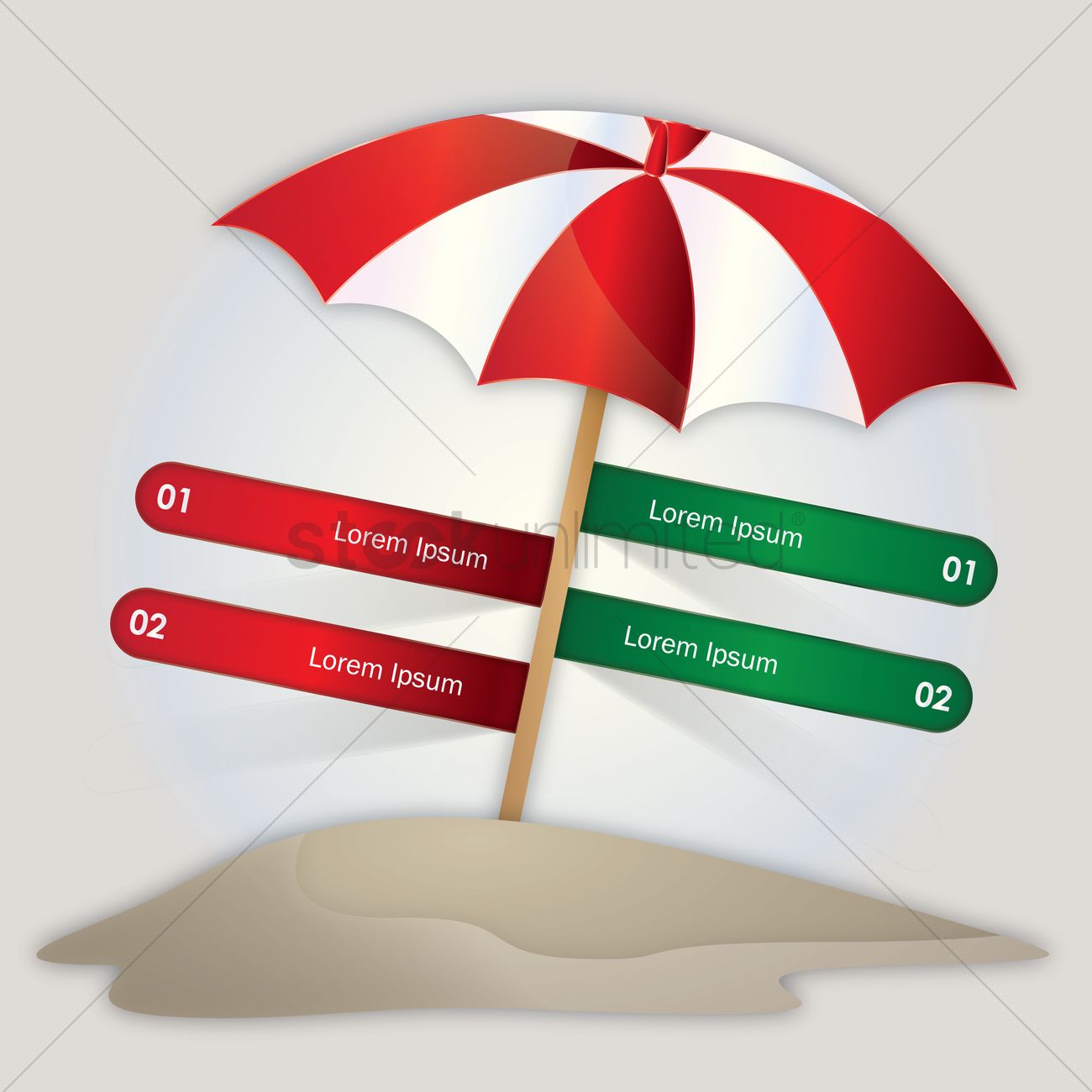 1300x1300 Infographic Of Beach Parasol Vector Image