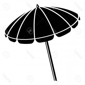 300x300 Red Beach Umbrella Parasol Vector Clipart Newwaysys