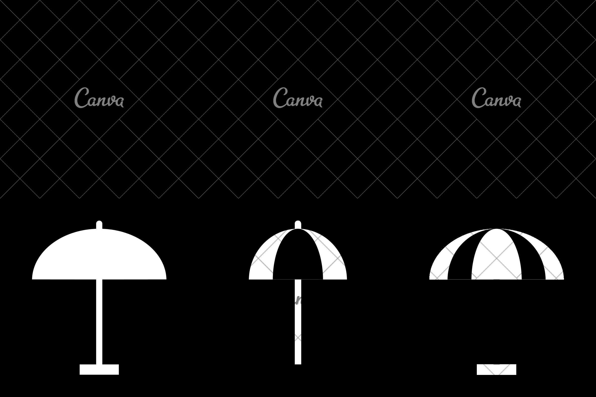 2400x1600 Striped Beach Parasol Vector Icon Image