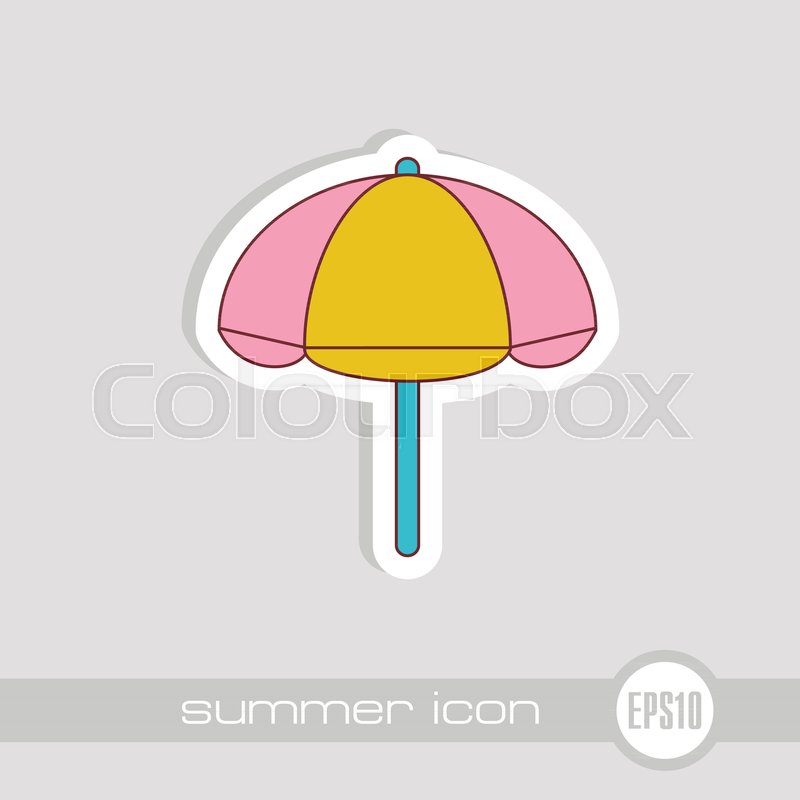 800x800 Beach Parasol Vector Icon Summer Stock Vector Colourbox