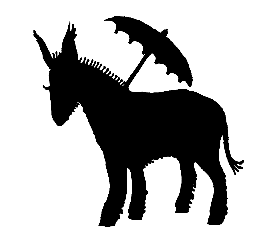 969x849 Donkey With Parasol Vector Lucy Luton