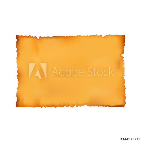 500x500 Old Parchment Paper Isolated On White Background Vector