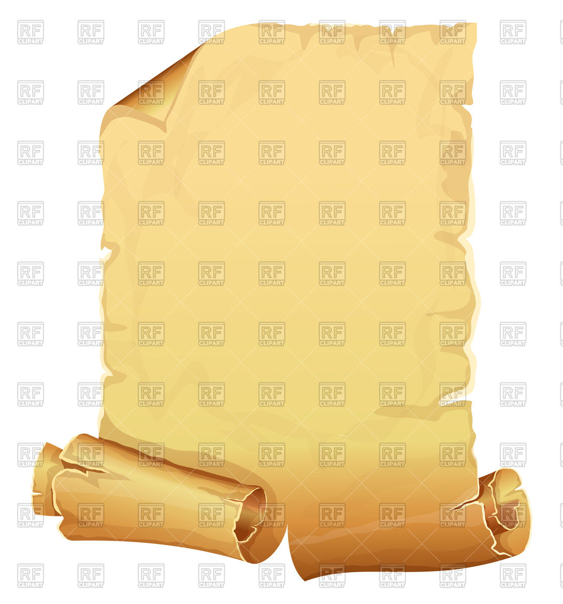 1120x1200 Old Scroll Of Parchment Vector Image Of Objects