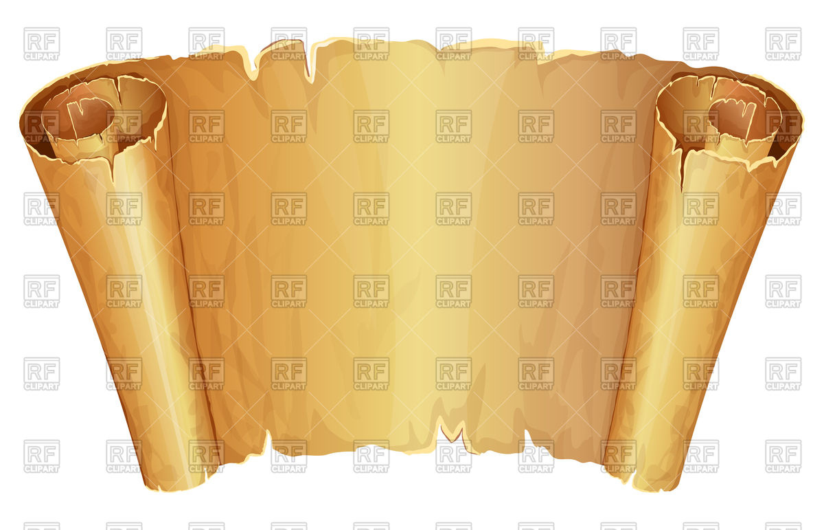 1200x771 Blank Scroll Of Parchment Vector Image Of Objects