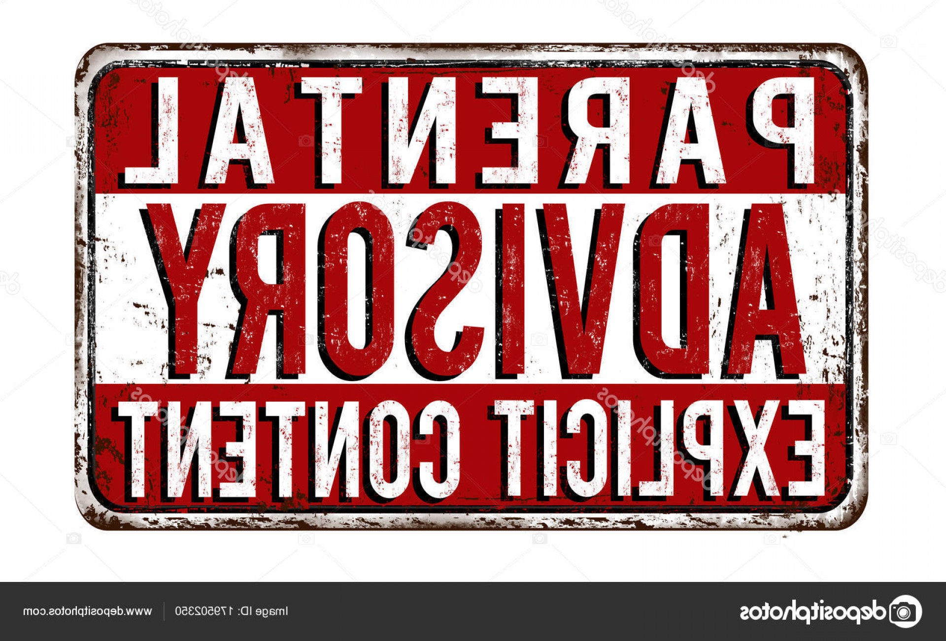 1920x1302 Stock Illustration Parental Advisory Explicit Content Vintage