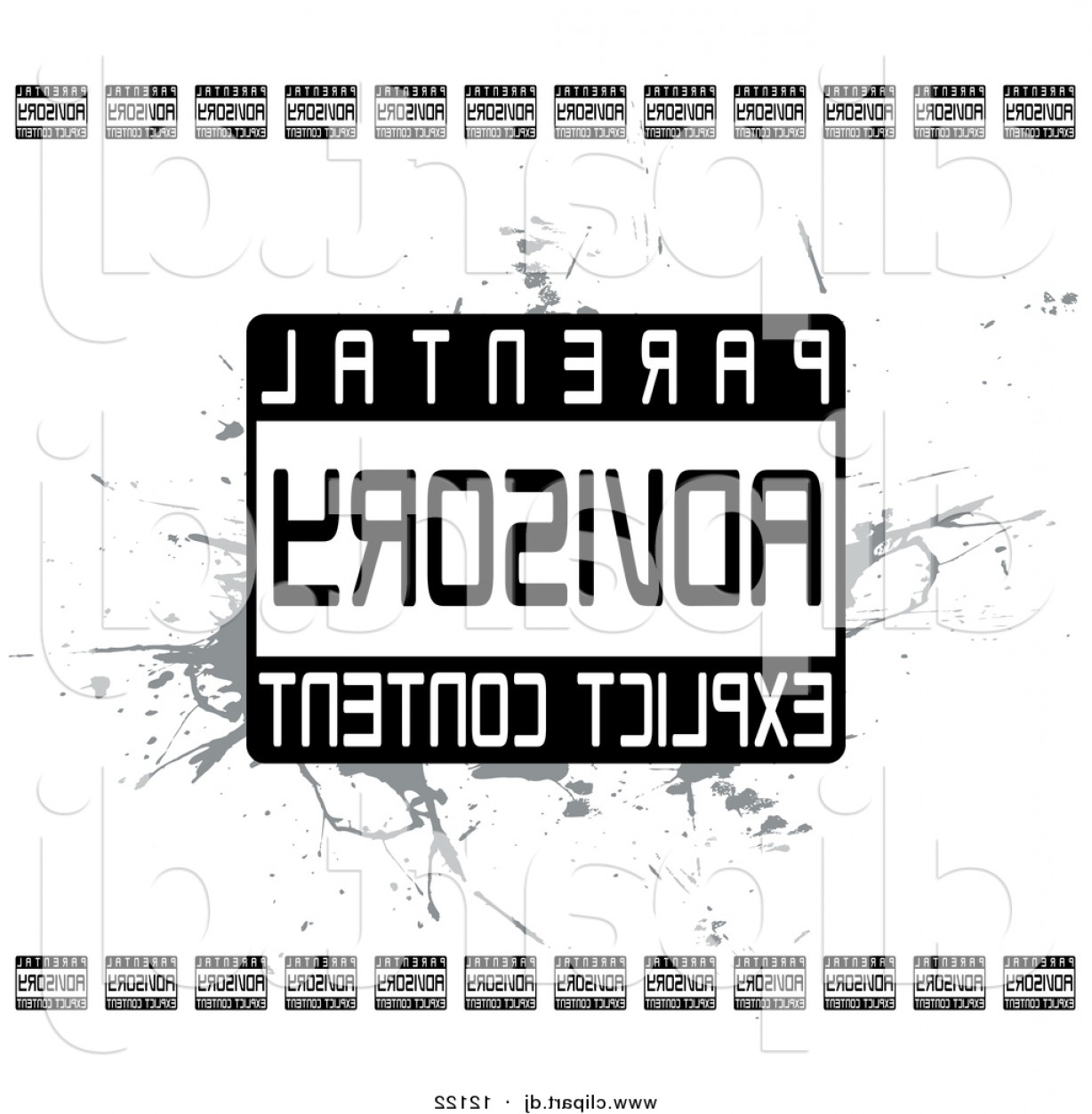 1228x1252 Vector Clipart Of A Grunge Parental Advisory Explicit Content