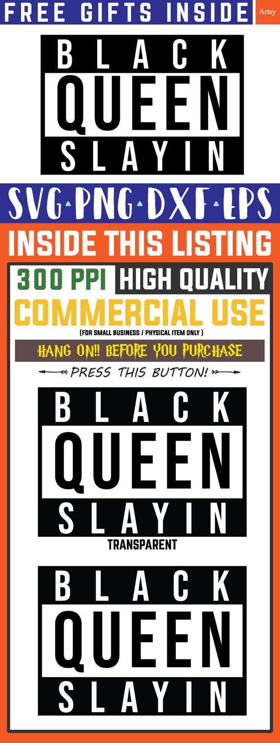 570x1511 Black Queen Slayin Parental Advisory Vector Png Etsy