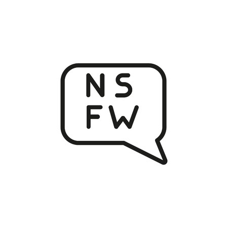 450x450 Speech Bubble With Nsfw Line Icon Not Suitable For Work, Parental