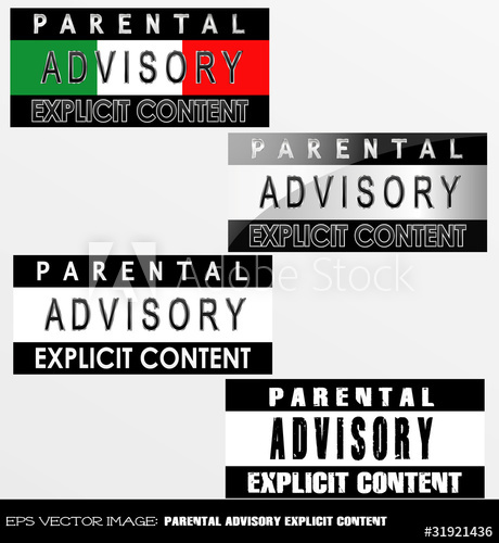 460x500 Vector Imageparental Advisory Explicit Content