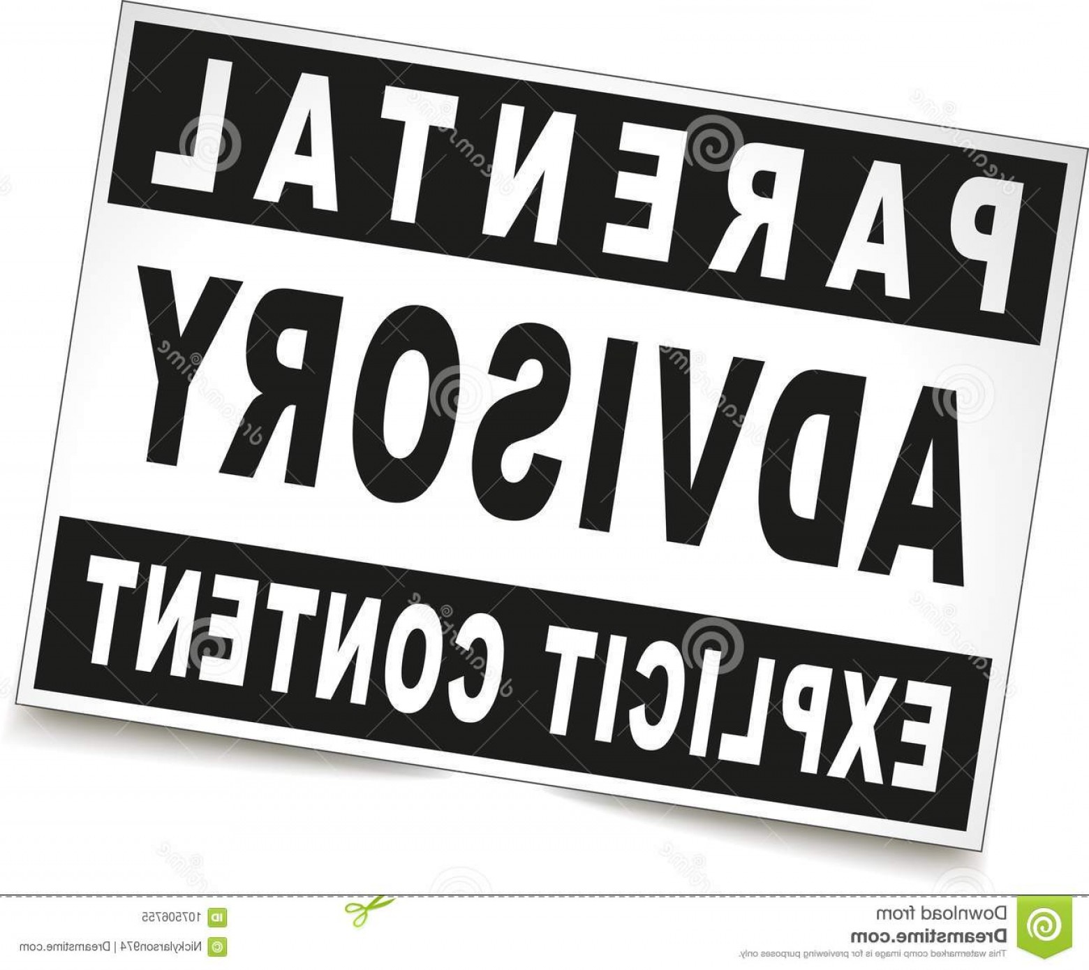 1560x1389 Illustration Parental Advisory Sticker White Background Parental