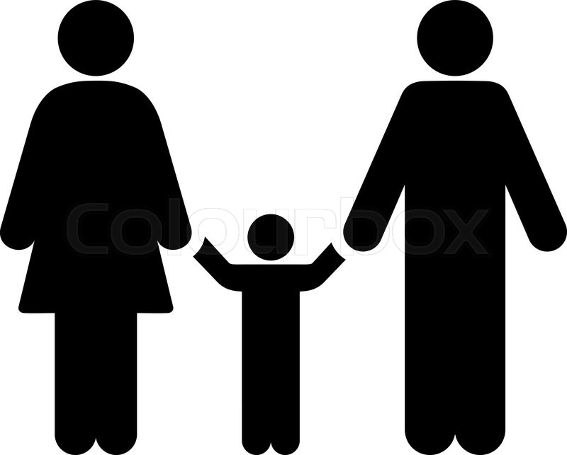 800x643 Parents And Child Vector Icon Style Stock Vector Colourbox