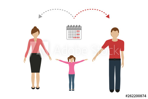 500x334 Patchwork Family Time Management Concept Child Care Divorced