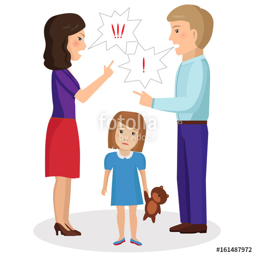 500x500 Child Is Experiencing Because Of A Quarrel Parents Vector