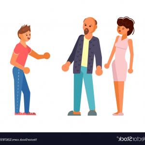 300x300 Conflict With Parents Father And Mother Scolding Teenager Vector