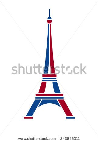323x470 Eiffel Tower Logo Red And Blue Paris Icon Design Icons Logos