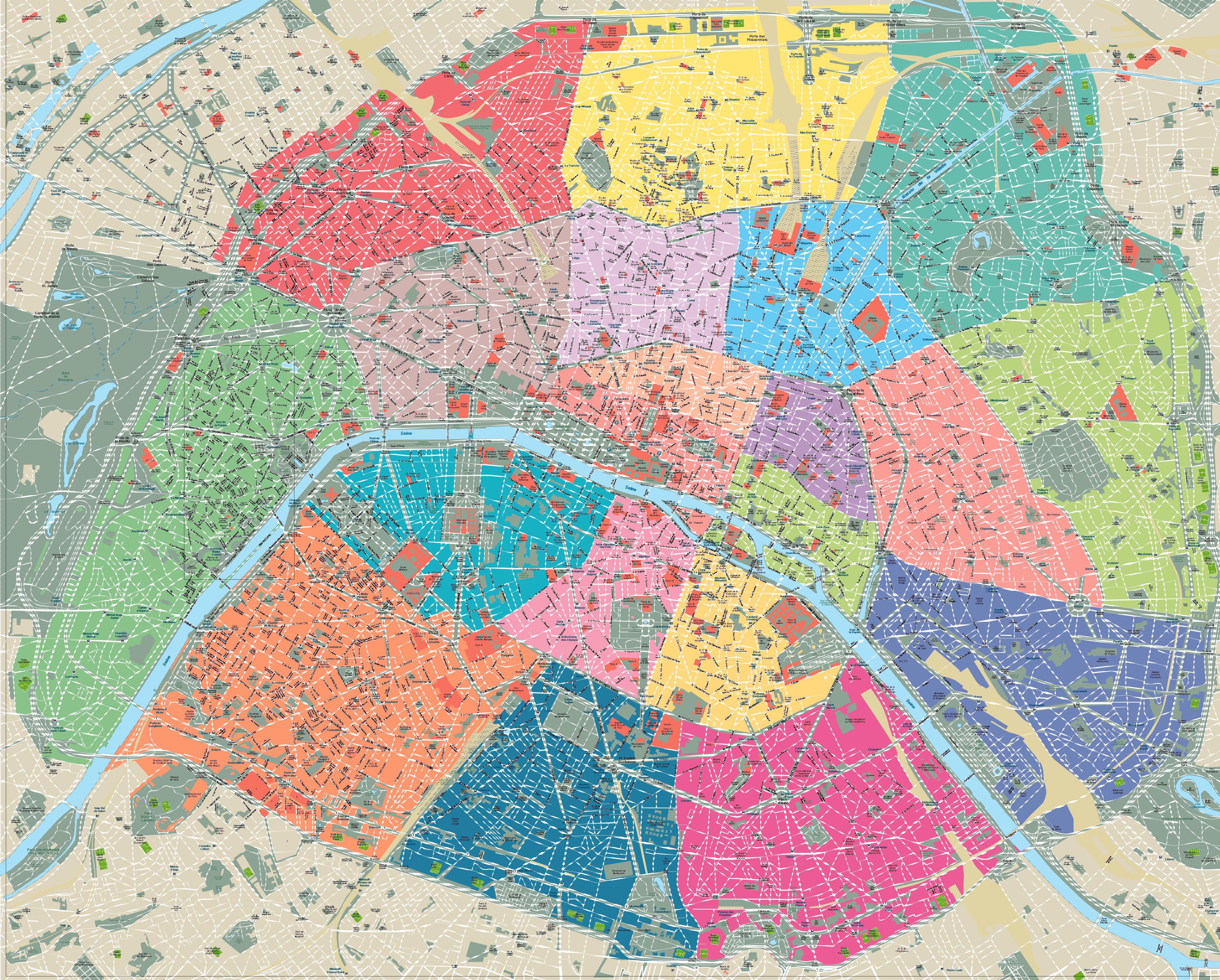 Paris Map Vector