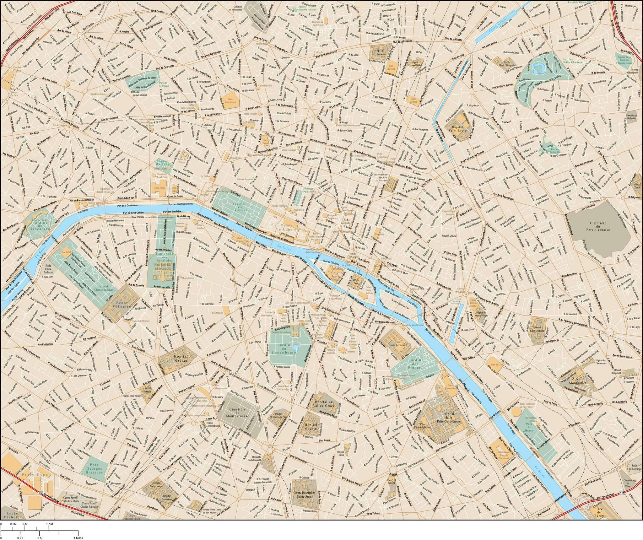 2048x1720 Paris Map