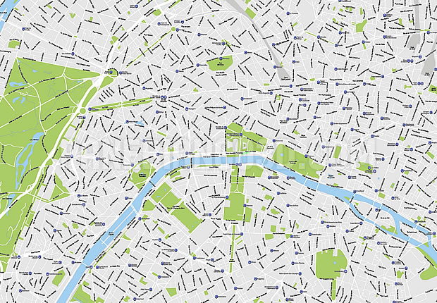620x430 Vector Map Of The City Of Paris Editable Map