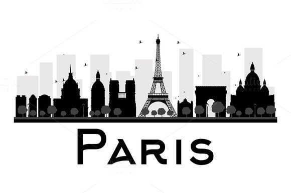 Paris City Skyline Silhouette 580x386 Paris City Skyline Silhouette