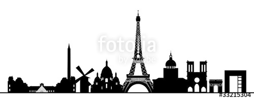 Paris Skyline Stock Image And Royalty Free Vector 500x197 Paris Skyline Stock Image And Royalty Free Vector