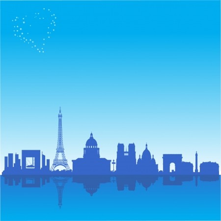 Romantic Background With Paris Silhouette Royalty Free Vector 450x450 Romantic Background With Paris Silhouette Royalty Free Vector