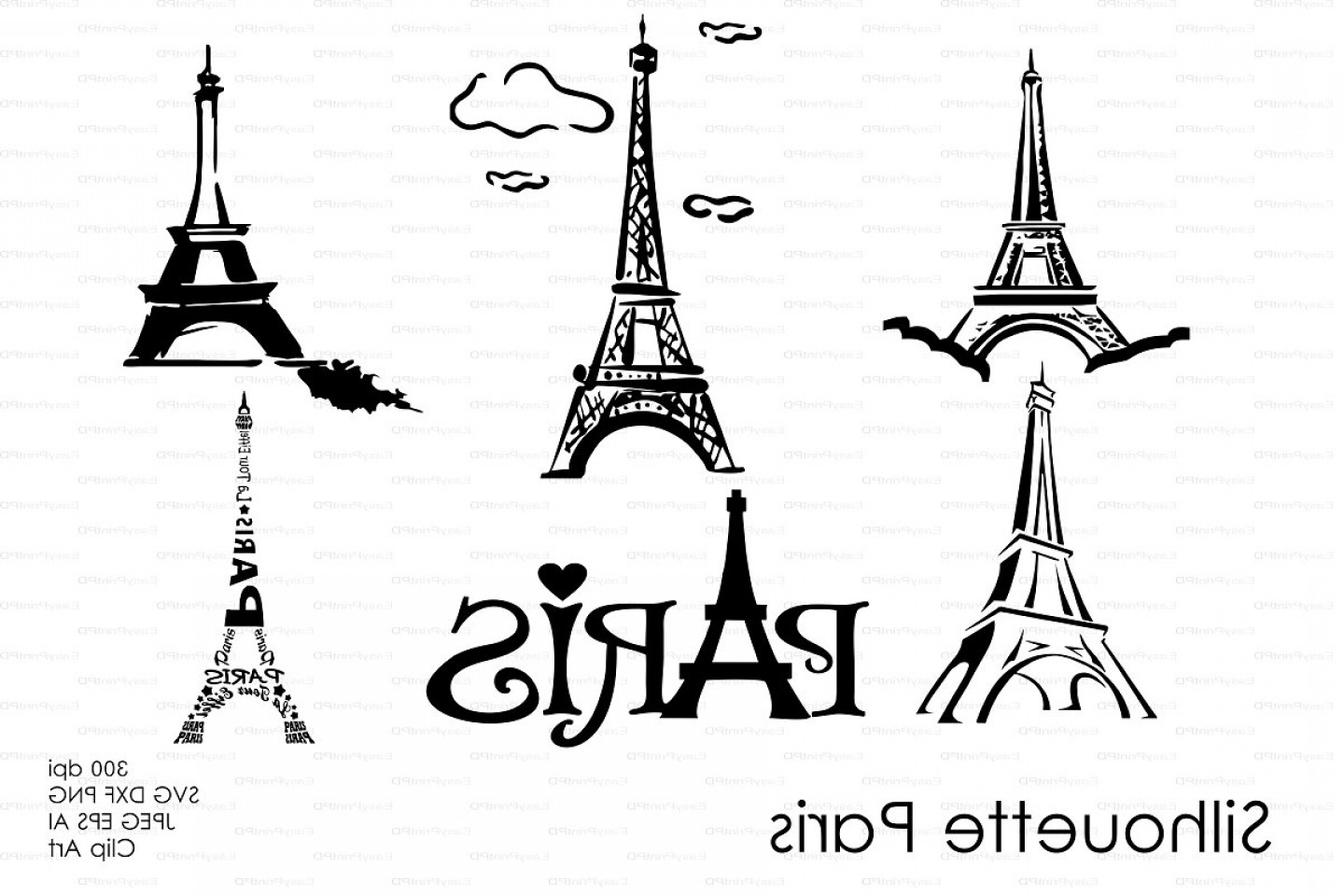 Silhouette Paris Eiffel Tower Vector Savoyuptown 1440x960 Silhouette Paris Eiffel Tower Vector Savoyuptown