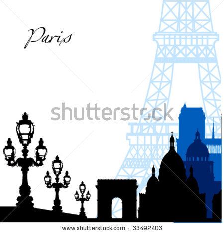 Stock Vector Vector Paris Silhouette Illustration Paris Ideas 450x467 Stock Vector Vector Paris Silhouette Illustration Paris Ideas