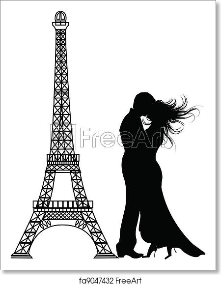 Free Art Print Of The Vector Romance Paris Silhouette The Vector 450x580 Free Art Print Of The Vector Romance Paris Silhouette The Vector
