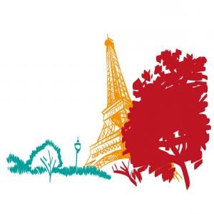 300x300 Hand Drawn Heart And Eiffel Tower Paris Vector Clipart Catchsplace