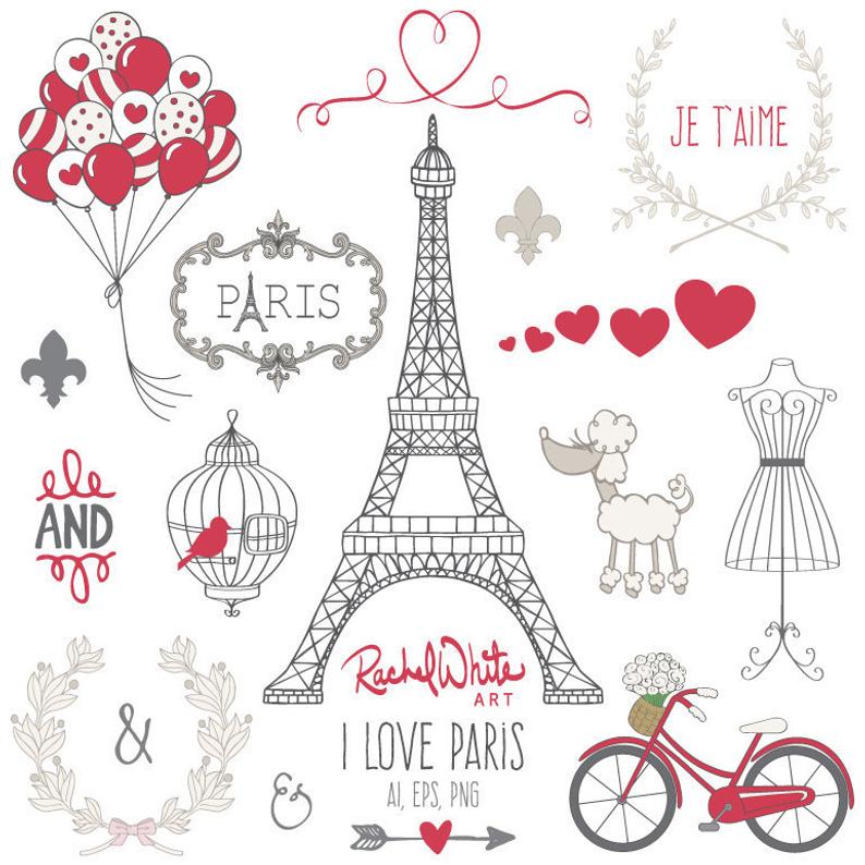 794x794 I Love Paris Vector Illustrations Images Black Color Etsy