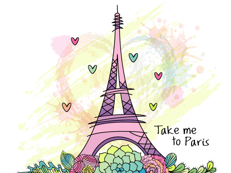 800x600 Take Me To Paris Vector Illustration