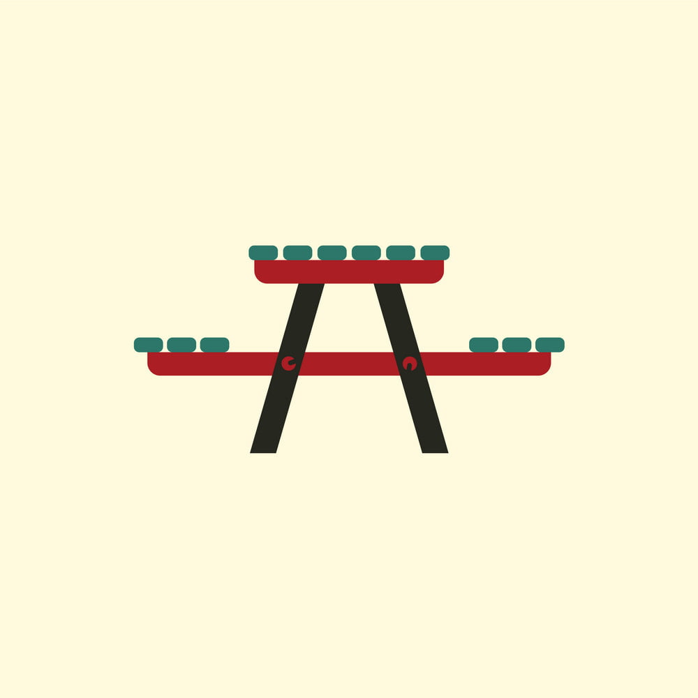 1000x1000 Camping Table Wooden Park Bench Vector Free
