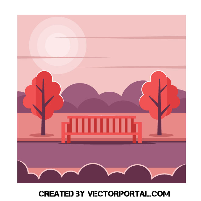 660x660 Park Bench Vector Clip Art