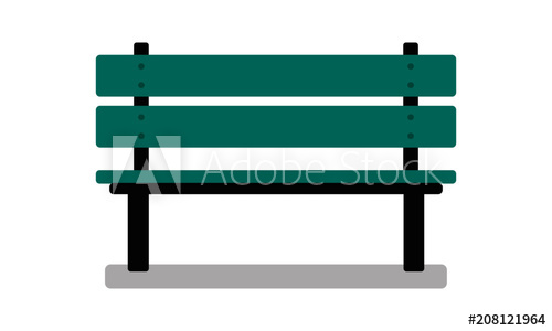 500x300 Vector Illustration Of Park Chair Flat Design Vector Park Bench