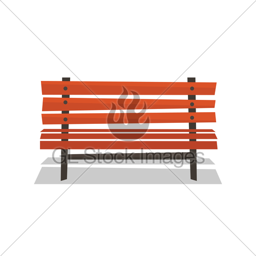 500x500 Wooden Park Bench Vector Illustration Gl Stock Images