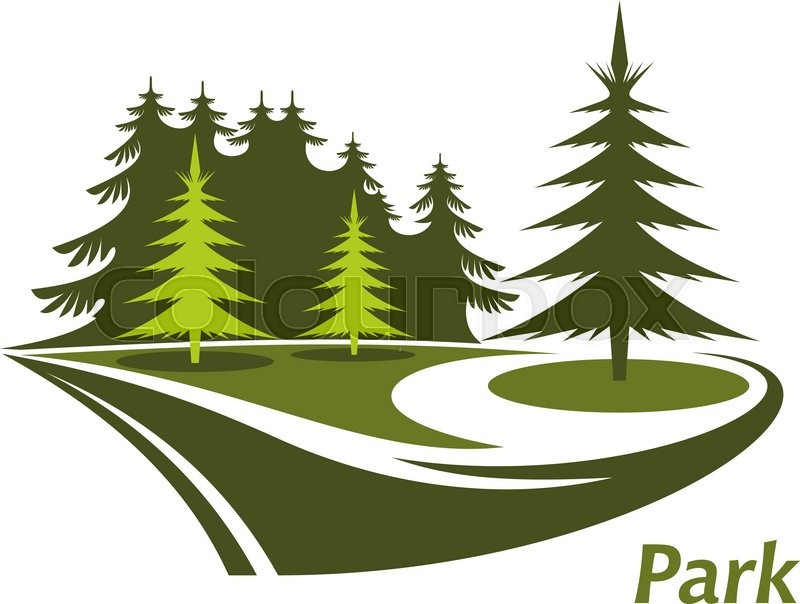 800x604 Modern Green Icon For A Park With Stock Vector Colourbox