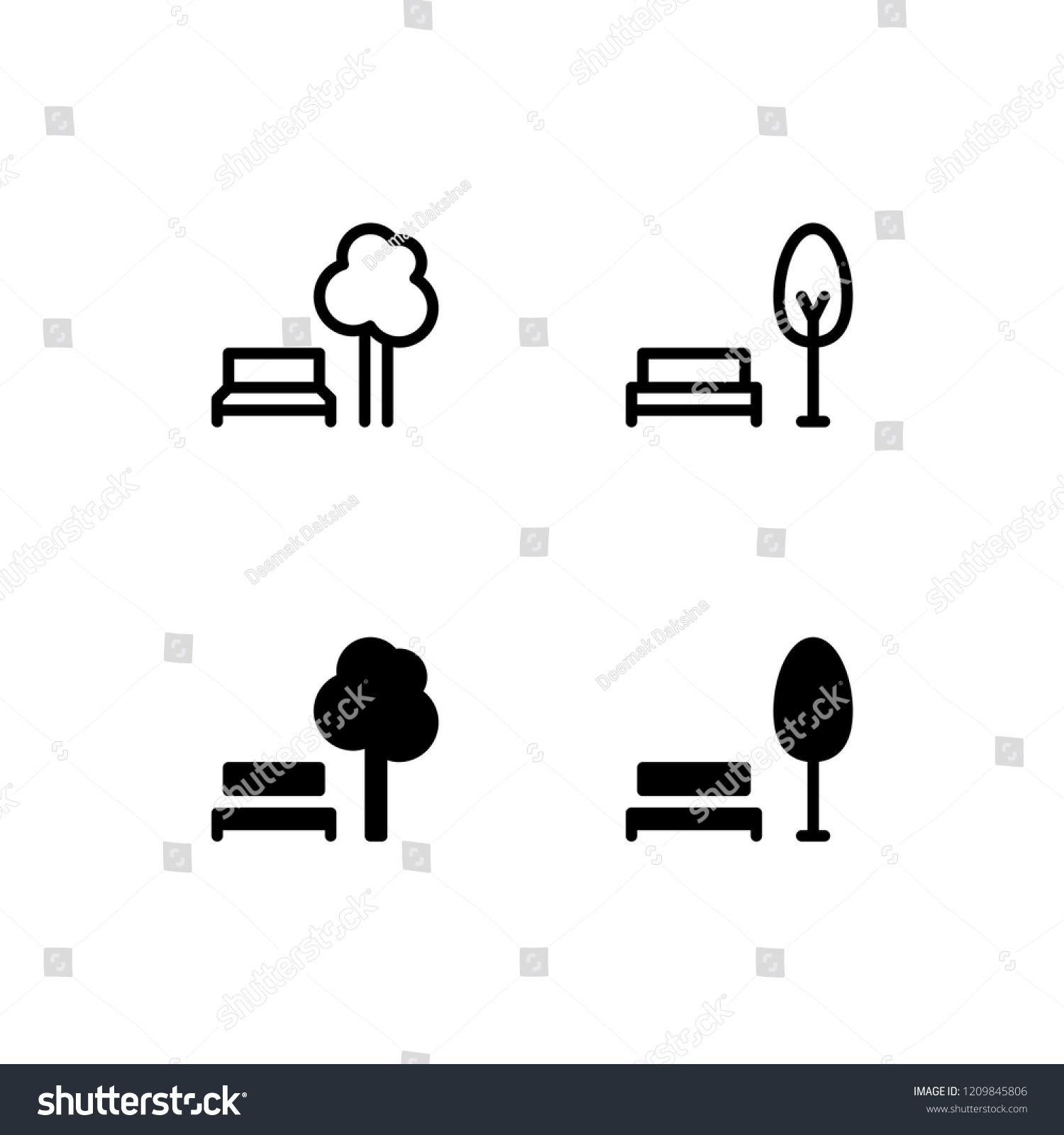 1500x1600 Park Icon Design Park, Bench, Tree, Public Space, Garden, Icon