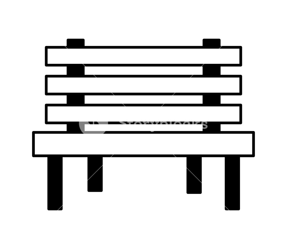 1000x867 Chair Park Isolated Icon Vector Illustration Design Royalty Free
