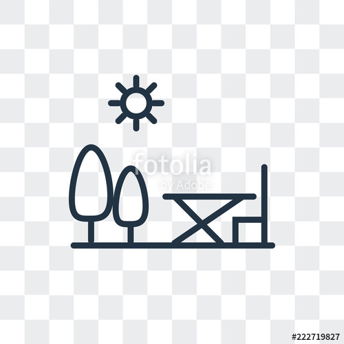500x500 Park Icon Isolated On Transparent Background Modern And Editable