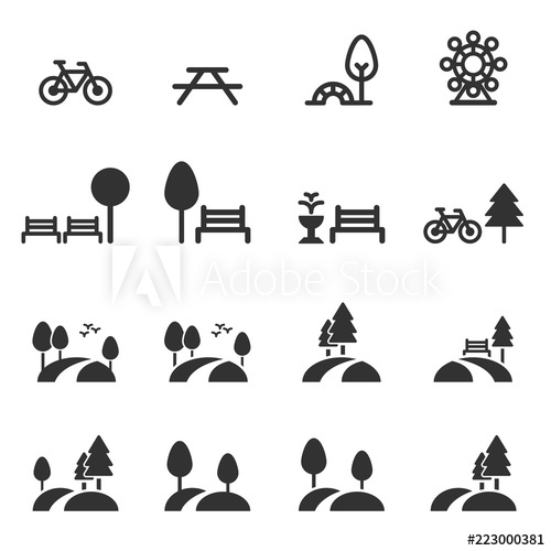 500x500 Park Icon Vector