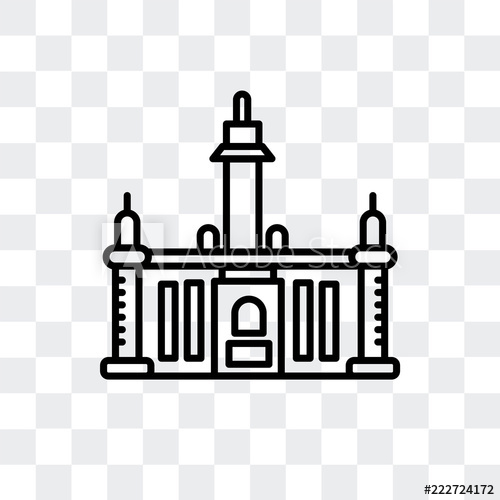 500x500 Retiro Park Icon Isolated On Transparent Background Modern