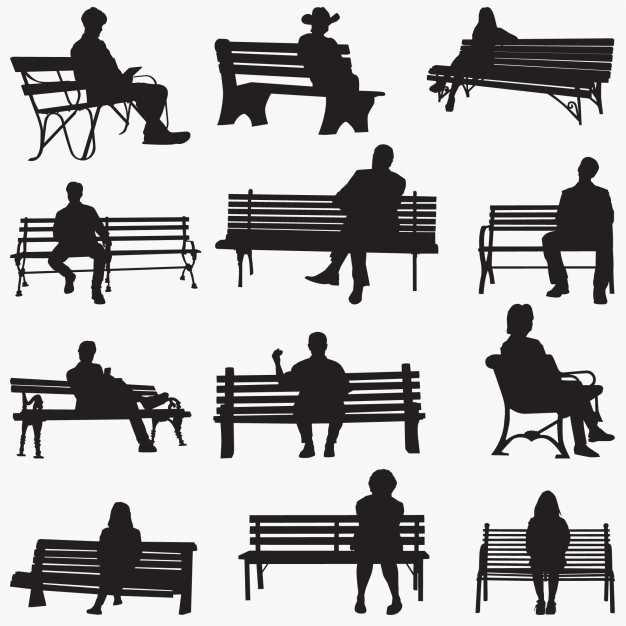 626x626 City Park Silhouette Vector Free Download