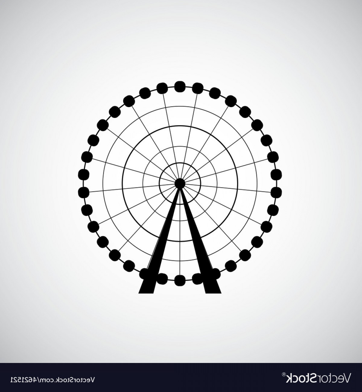 1200x1296 Ferris Wheel From Amusement Park Silhouette Vector Soidergi