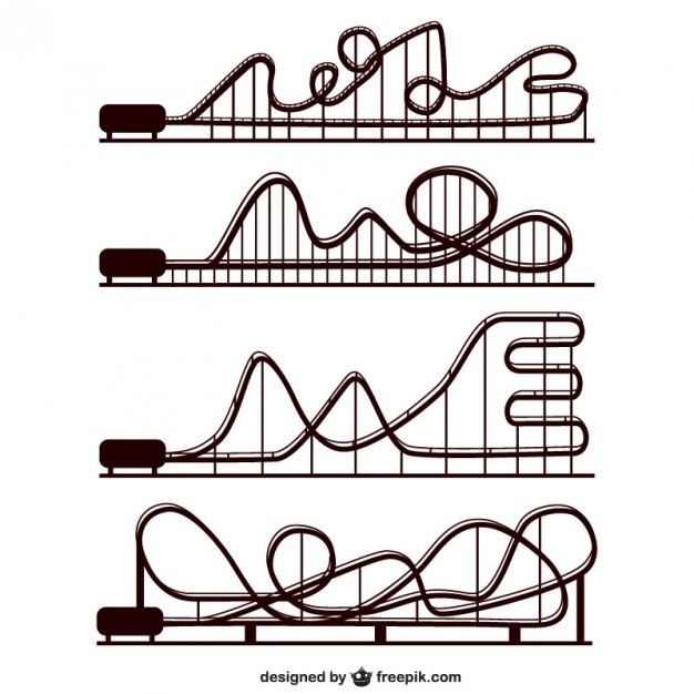 626x626 Amusement Park Silhouettes Vector Free Download