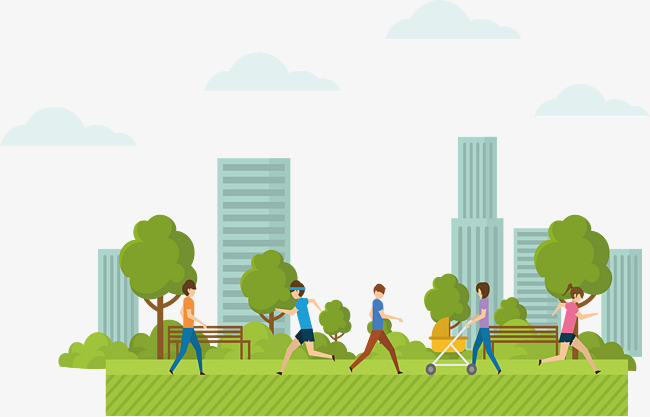 650x417 People In City Parks, Vector Png, Park