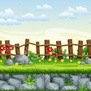 300x300 Cartoon Of Nature Scene With Beautiful Park Vector Wallkeeper