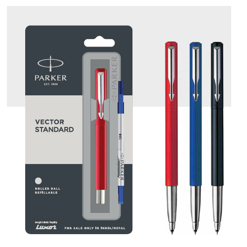 500x500 Parker Vector Standard Roller Ball Pen With Stainless Steel Trim